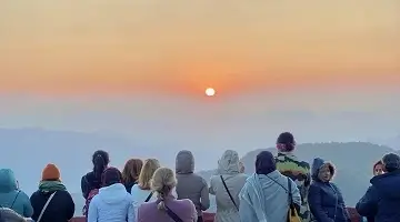 Sunrise Trek to Kunjapuri Temple with Himalayan Views
